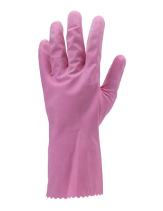 Gant menage latex naturel rose t8