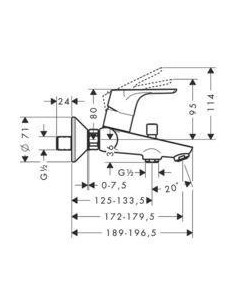 Hg focus mitigeur bain-douche 2