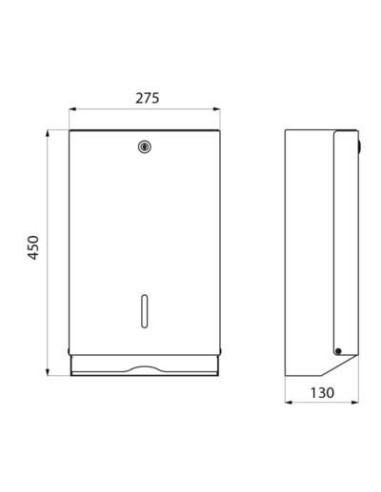 Delabie distri essuie-mains inox