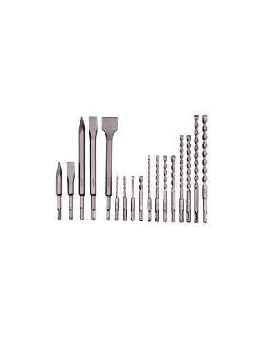Metabo - Set de forets/burins SDS-plus SP, 17 pièces, dans un coffret en aluminium (628414000)
