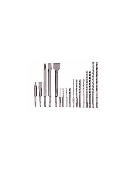 Metabo - Set de forets/burins SDS-plus SP, 17 pièces, dans un coffret en aluminium (628414000)