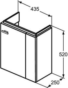 Connect space meuble susp lm 45d blc bri 2