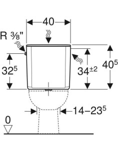 Geberit reservoir chasse attenant3/6l 2