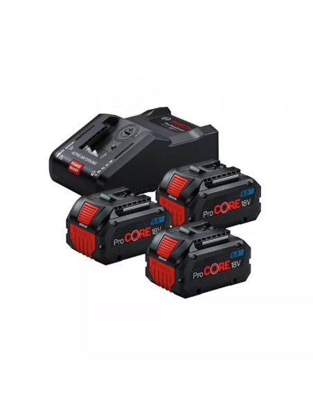 BOSCH PACK 3 BATTERIE 18V 4A PROCORE+CHARGEUR
