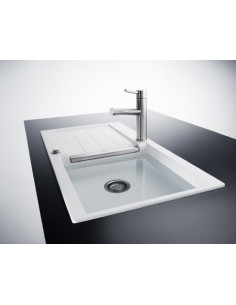 Evier Franke 1 1/2 bac java blanc artic