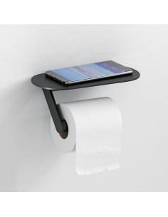 HG PORTE PAP TOILETTE WALLSTORIS NOIR MAT 2