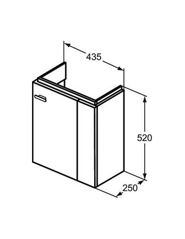 Connect space meuble susp lm 45d blc bri