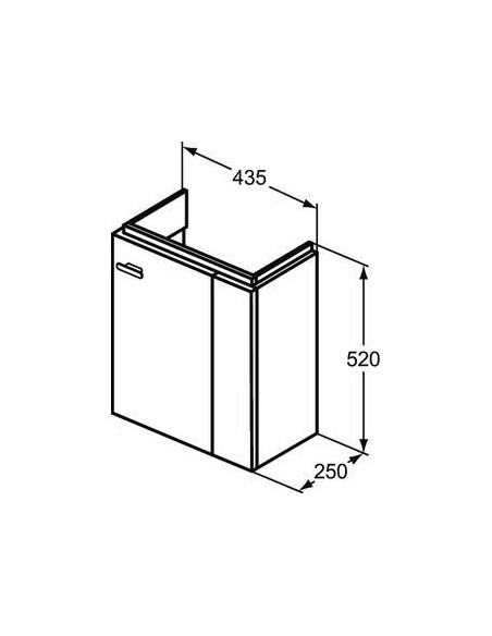 Connect space meuble susp lm 45d blc bri