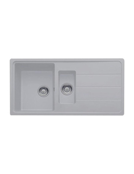 Evier 1 1/2 bac opale gris 651 man