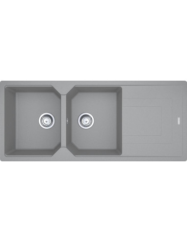 Evier 2 bacs opale gris 621 man