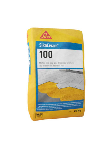 Mortier Sikaceram-100 Fr Gris -25Kg-