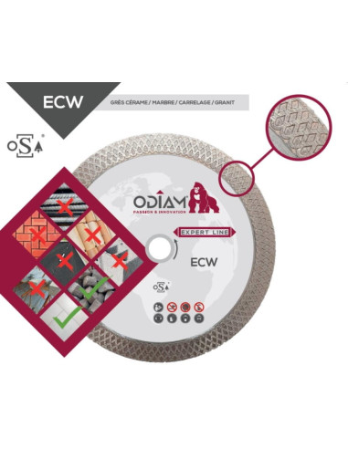 Odiam disque carrelage fin d115 ecw