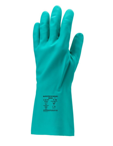 Gant chim.nitrile 33cm vert ep:0.46 t9