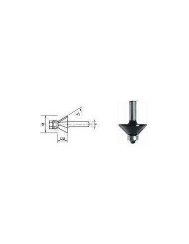 Fraise a chanfreiner cb q8 rlt 45ø isocele d45mm