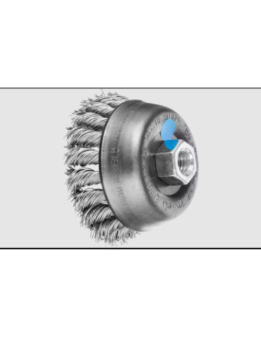 Brosse boisseau 80/m14 torsades inox 0.50mm