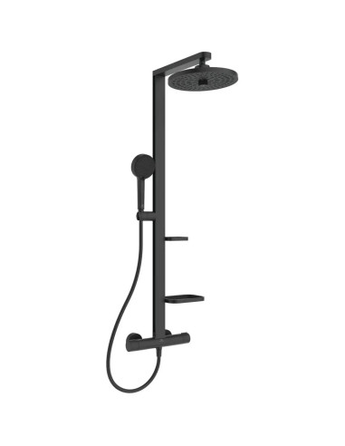 Ideal alu+ colonne douche thermo noir