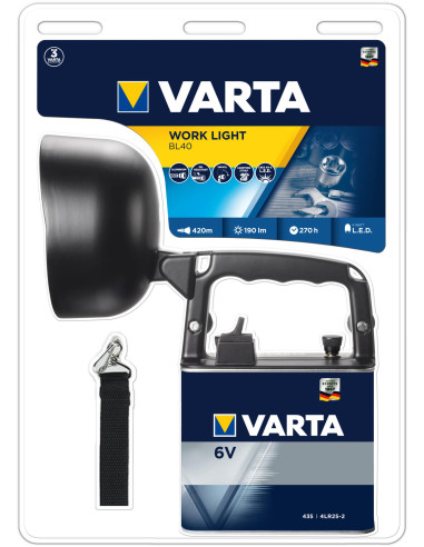 Torche + batterie work light a led 18660 varta