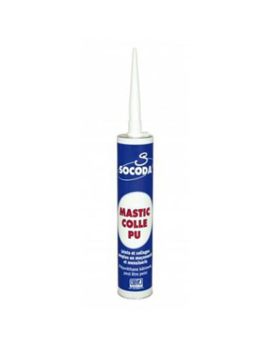 Cart. 310Ml Socoda Mastic-Colle Pu Noir Haut Modul